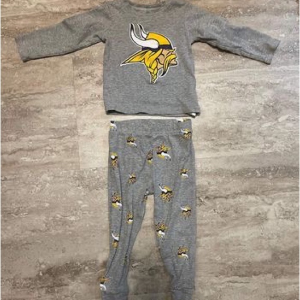 Minnesota Vikings boys girls pajamas 2 pieces 2T